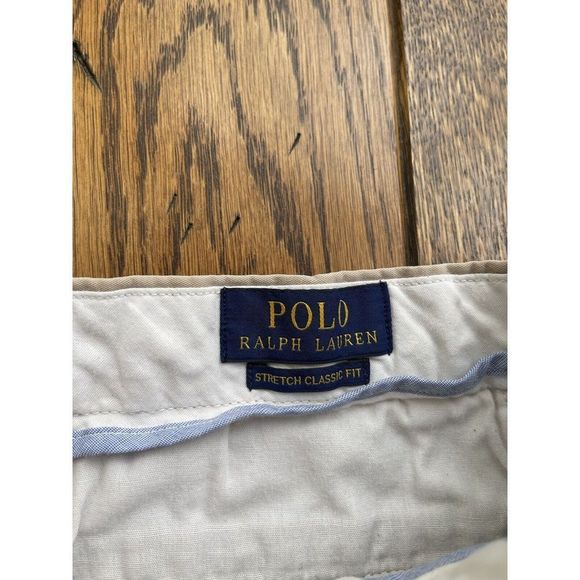 Polo Ralph Lauren Shorts Mens Size 34 Adult Beige Tan Khaki Chino - Picture 7 of 12